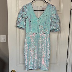 Adelyn Rae Iridescent Sequin Dress